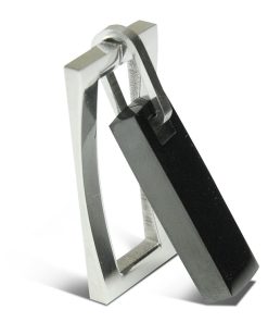 Pendentif  inox noir et acier à personnaliser