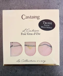2 tranches de foie gras d&rsquo;oie truffée